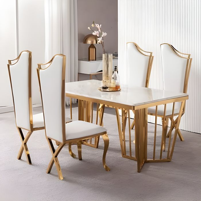 Cross back Dining Table with chairs