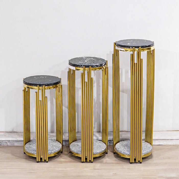 Hollow Decor Stand Set of 3pcs