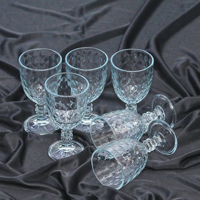 Toyo Nasic Royal Diamond Goblet Glass Set of 6pcs